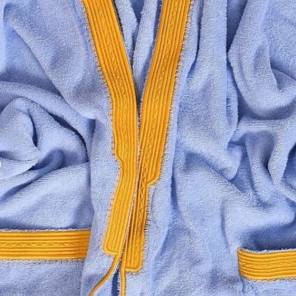 Beach Bisht Hoodie Bathrobe Baby Blue Color