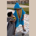 Beach Bisht Kids Hoodie Bathrobe