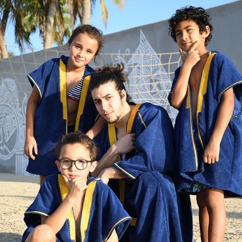 Beach Bisht Kids Hoodie Bathrobe