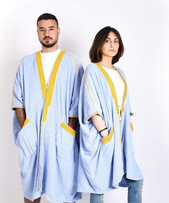 Beach Bisht Matching Couple Bathrobe Set Classic